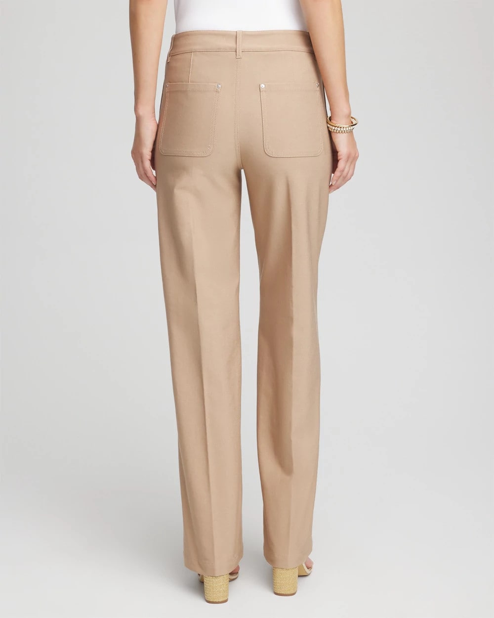 Petite Cotton Straight-Leg Trousers - Chico's
