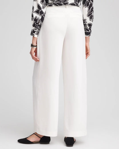 Petite Crepe Pleated Relaxed Pants - Chico's