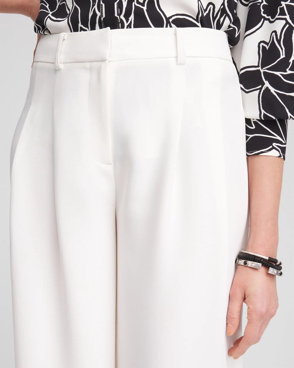 Petite Crepe Pleated Relaxed Pants - Chico's