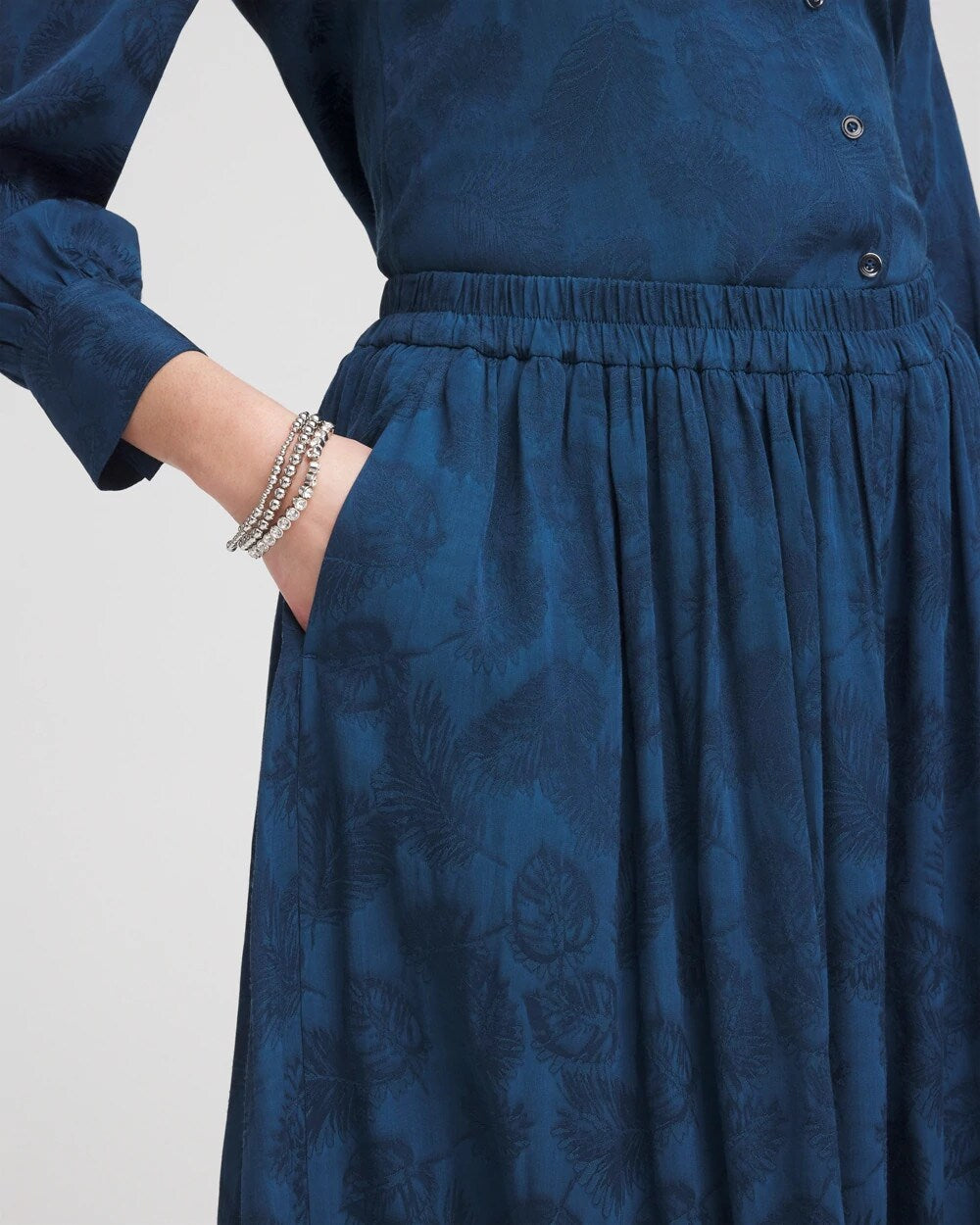 Petite Jacquard Culotte Wide-Leg Pants - Chico's