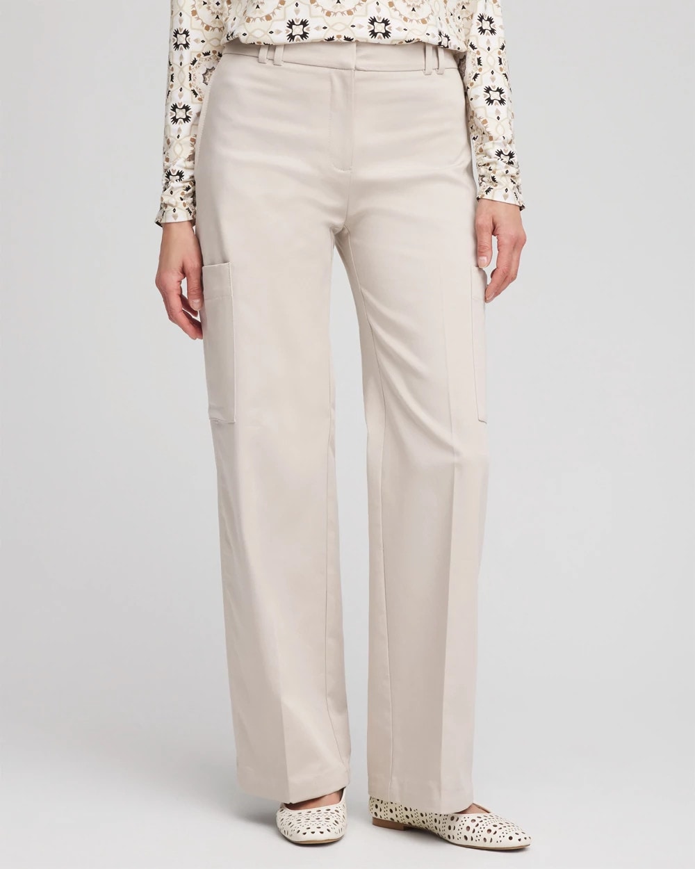 Petite Sateen Cargo Pants - Chico's