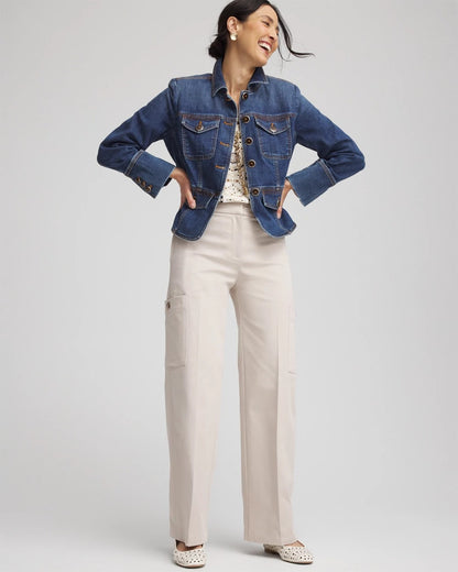 Petite Sateen Cargo Pants - Chico's