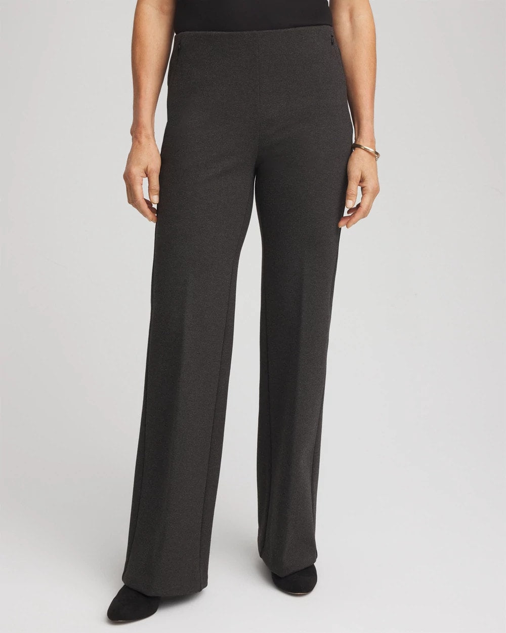 Petite Juliet Wide Full-Length Ponte Pants - Chico's