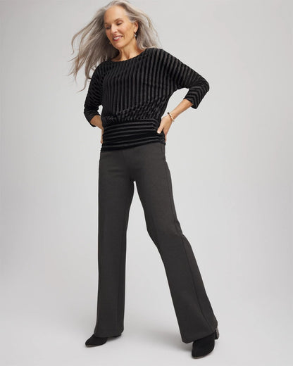 Petite Juliet Wide Full-Length Ponte Pants - Chico's