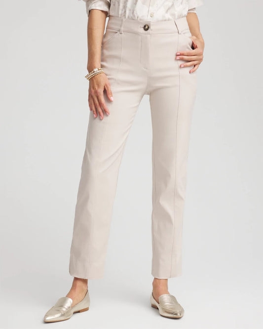 Petite Bi-Stretch Straight Ankle Pants - Chico's