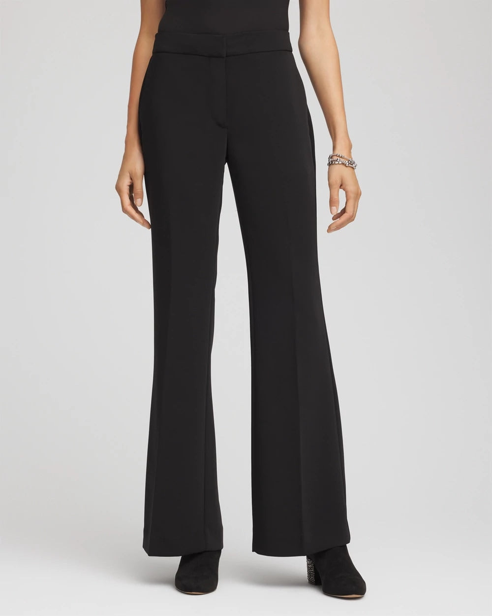 Petite Crepe Flared Trouser Pants - Chico's