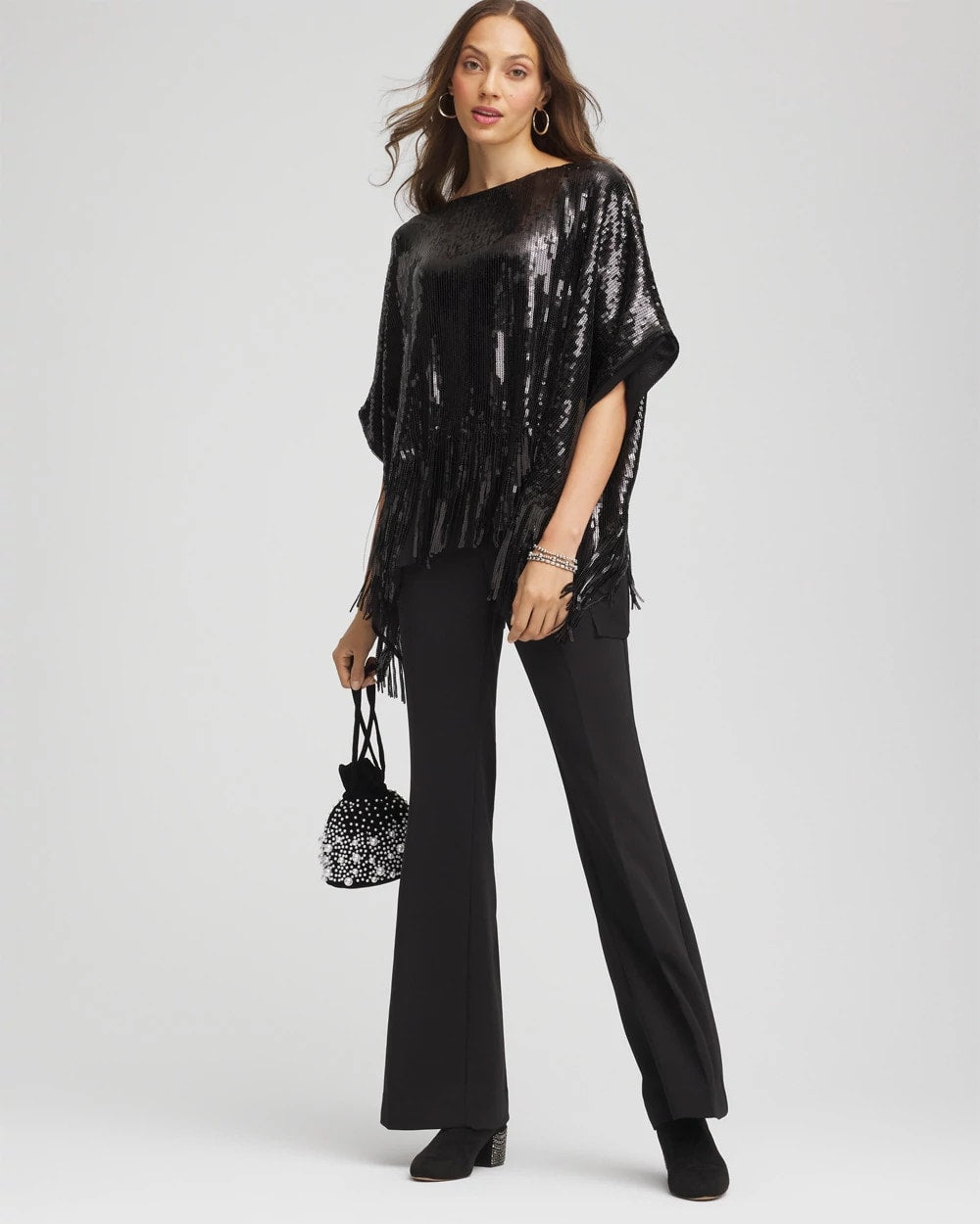 Petite Crepe Flared Trouser Pants - Chico's