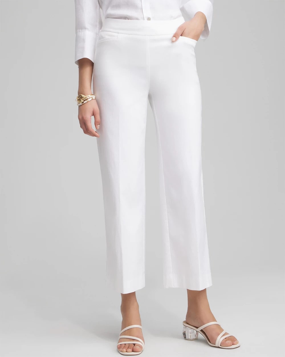 Petite Brigitte Wide Leg Cropped Pants - Chico's