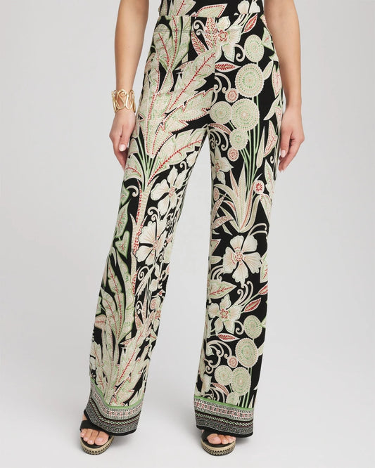 Petite Travelers™ Island-Motif Palazzo Pants - Chico's