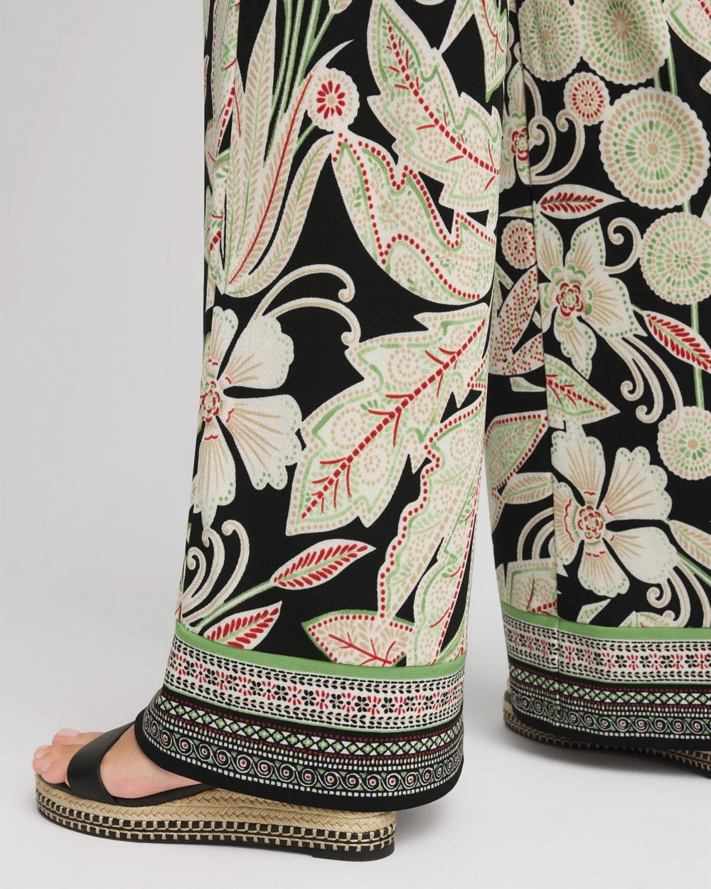 Petite Travelers™ Island-Motif Palazzo Pants - Chico's