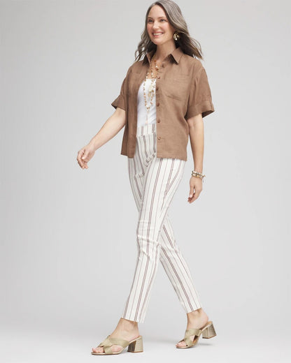 Petite Brigitte™ Striped Ankle Pants - Chico's