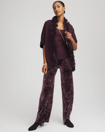 Petite Crushed Velvet Wide-Leg Pants - Chico's