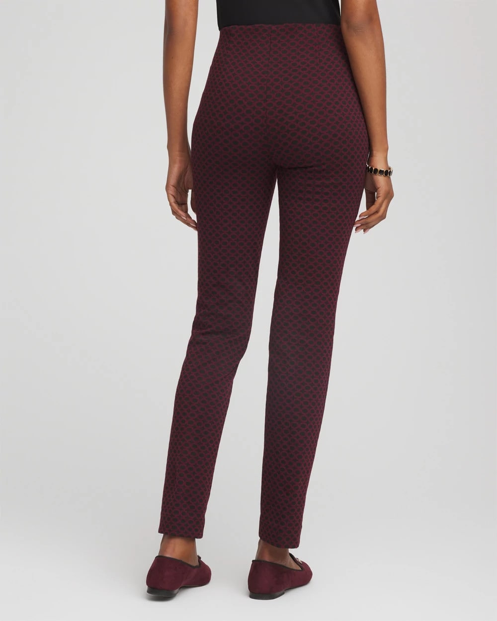 Petite Circle Jacquard Juliet Slim Ankle Pants - Chico's