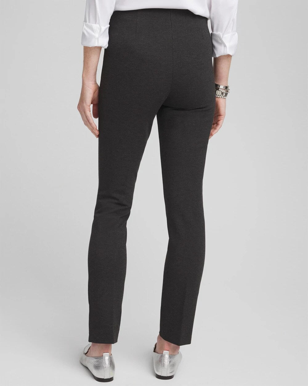 Petite Juliet Trim Detail Ponte Ankle Pants - Chico's