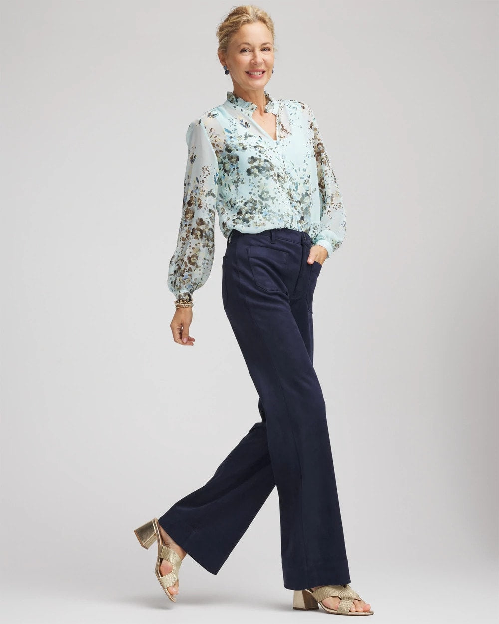 Petite Faux Suede Bootcut Ankle Pants - Chico's