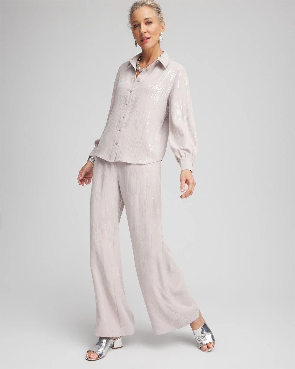 Petite Sequin Wide Leg Pant - Chico's