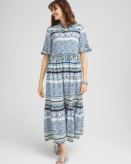 Petite Flutter-Sleeved Maxi Dress - Chico's