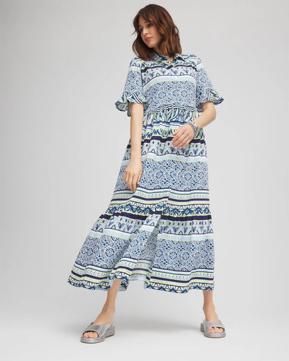 Petite Flutter-Sleeved Maxi Dress - Chico's