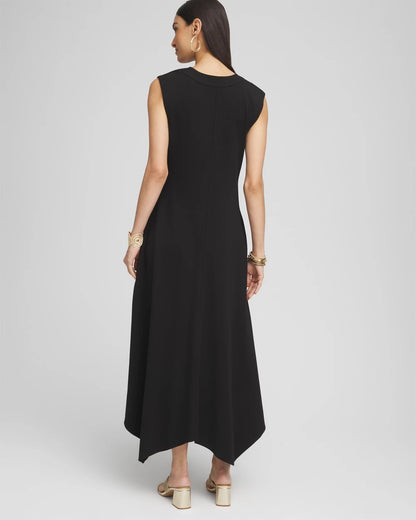 Petite Trapunto Placket Midi Dress - Chico's