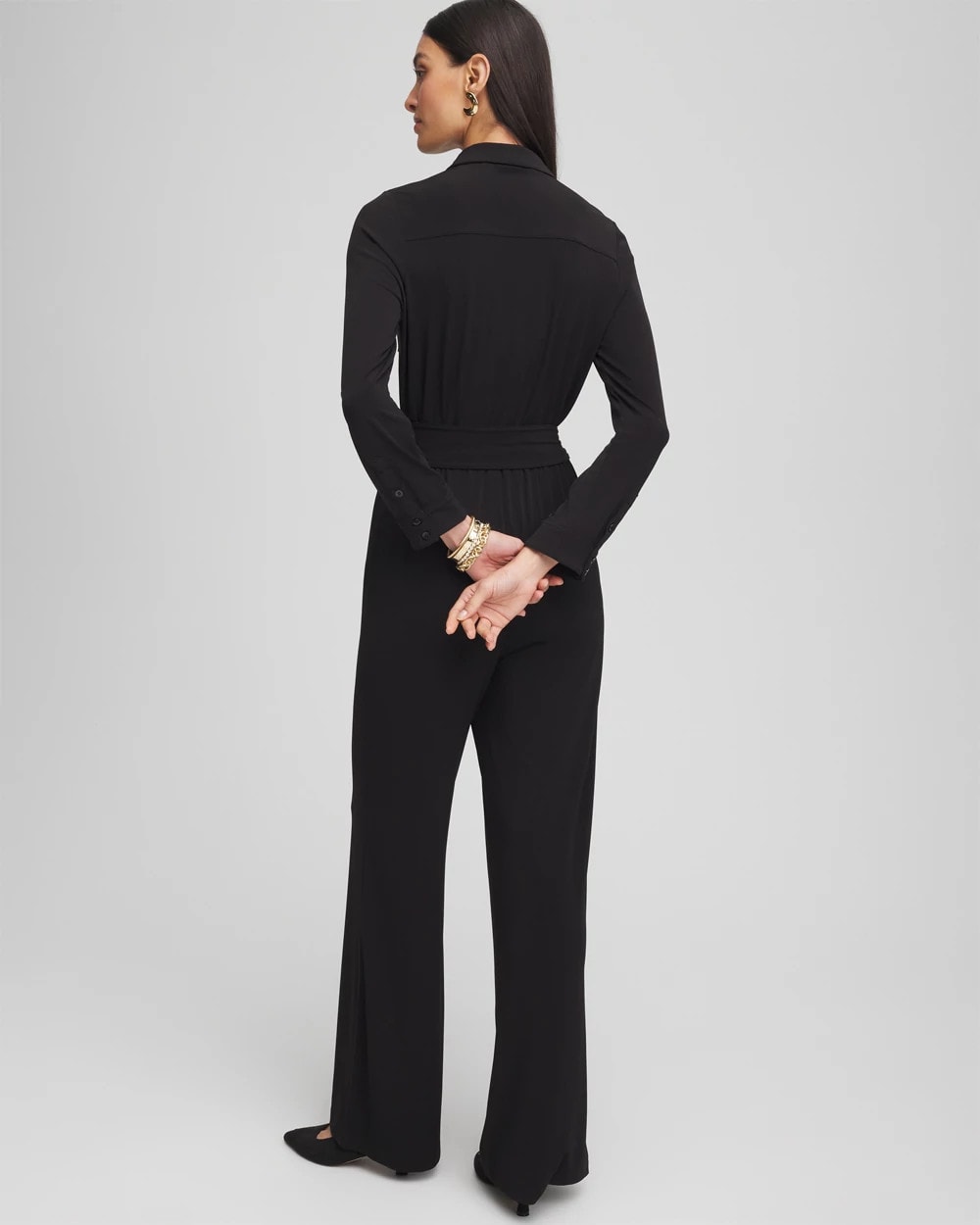 Petite Belted Jersey Maxi Jumpsuit - Chico's