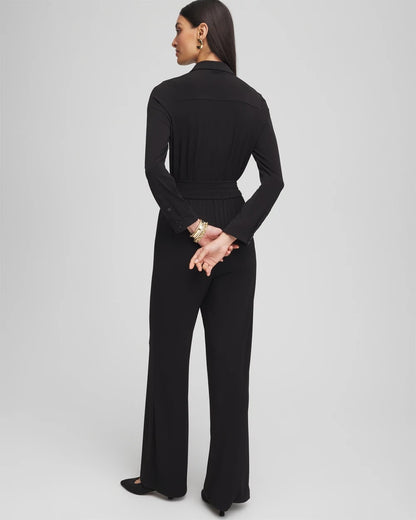Petite Belted Jersey Maxi Jumpsuit - Chico's