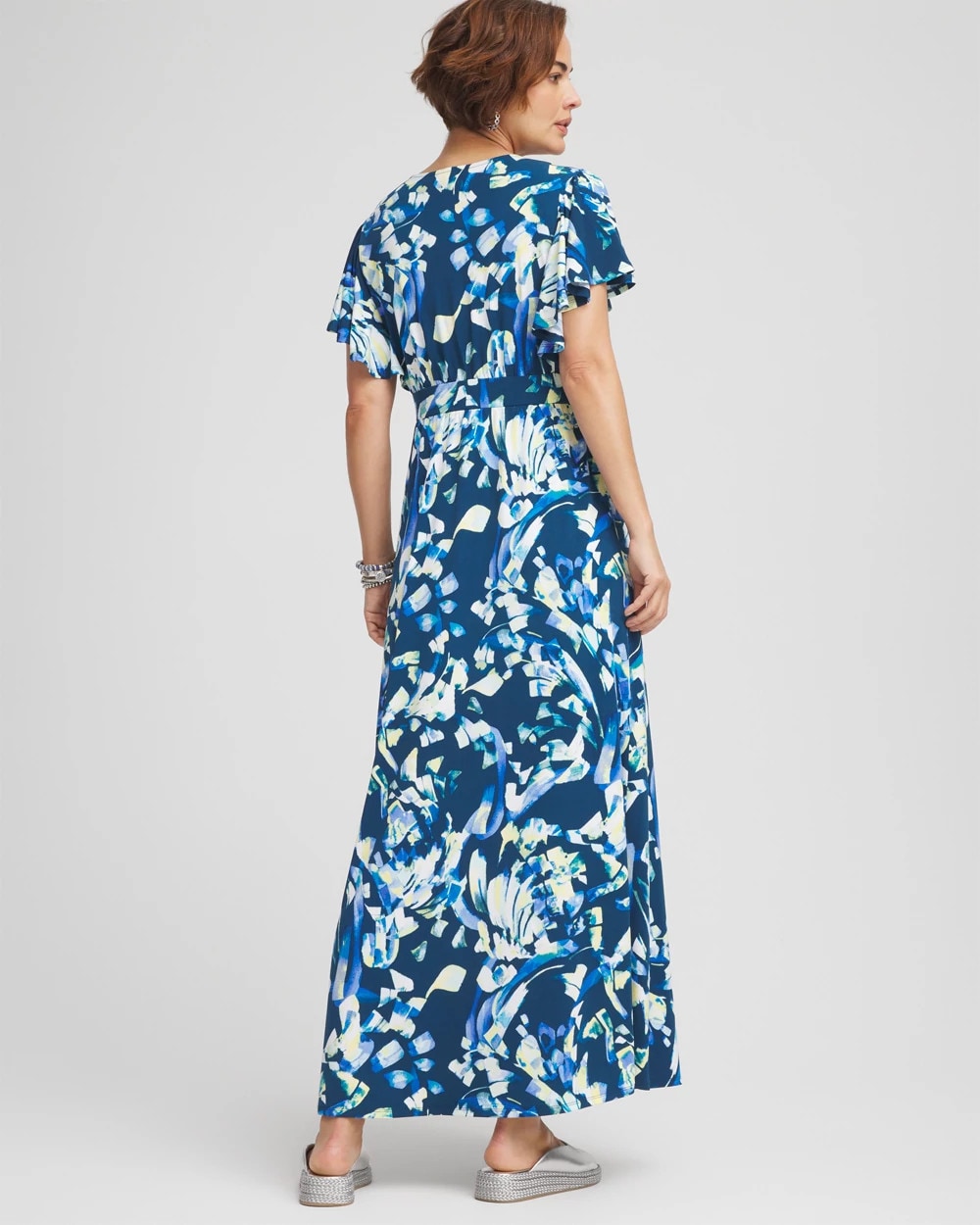 Petite Flutter Sleeved Jersey Maxi Dress - Chico's