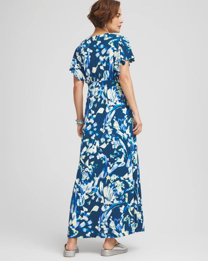 Petite Flutter Sleeved Jersey Maxi Dress - Chico's
