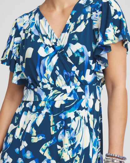 Petite Flutter Sleeved Jersey Maxi Dress - Chico's