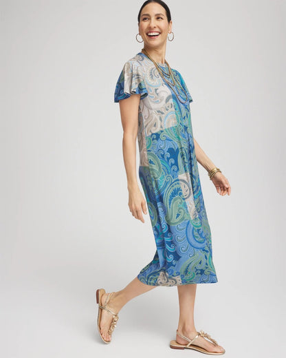 Petite Trapunto Midi Jersey-Knit Dress - Chico's