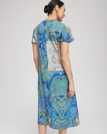 Petite Trapunto Midi Jersey-Knit Dress - Chico's