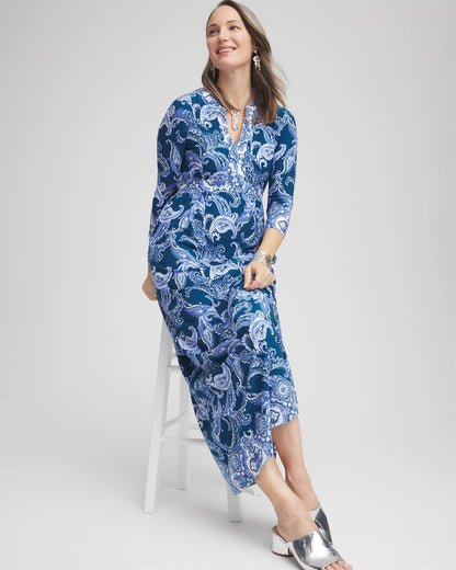 Petite Long Sleeved Jersey Maxi Dress - Chico's