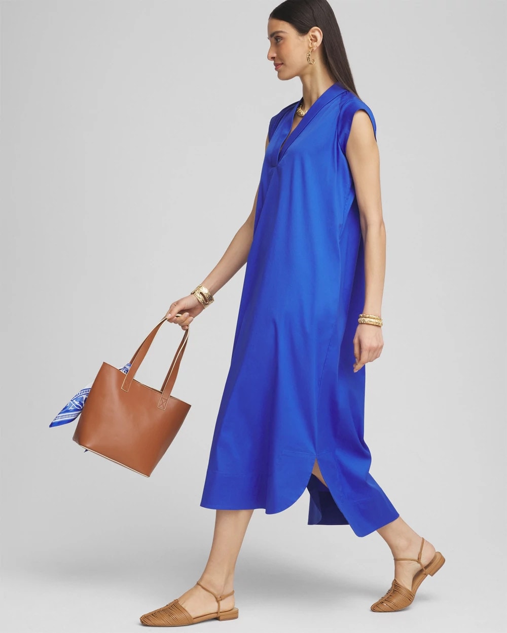 Petite Popover Poplin Maxi Dress - Chico's