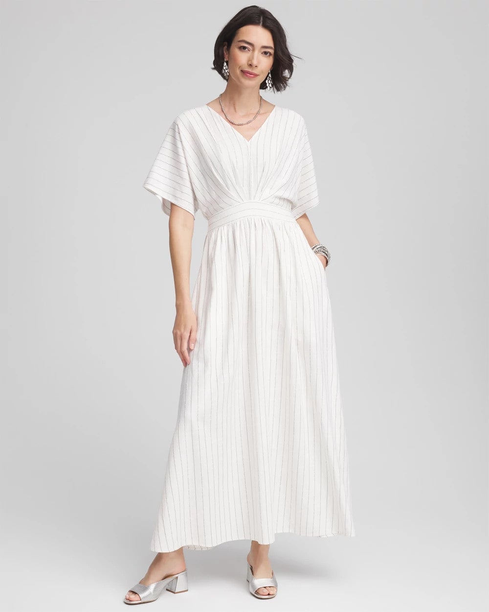 Metallic Striped Maxi Dress - Chico's