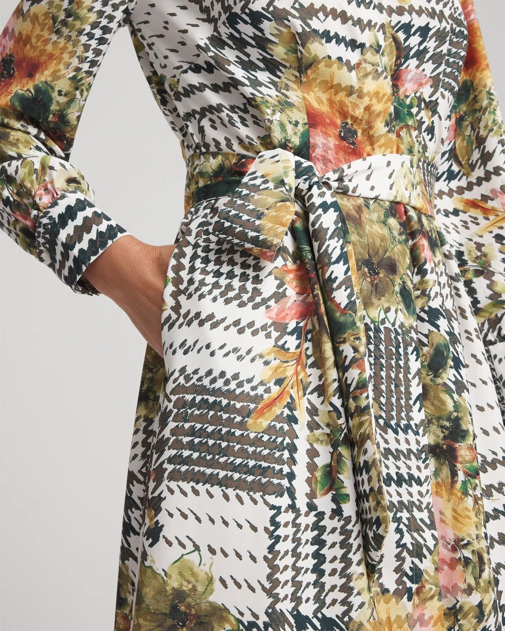 Petite Artisanal Floral Print Maxi Shirtdress - Chico's