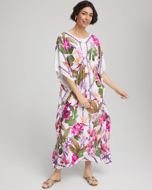Petite Island Cinch-Waist Kaftan Dress - Chico's