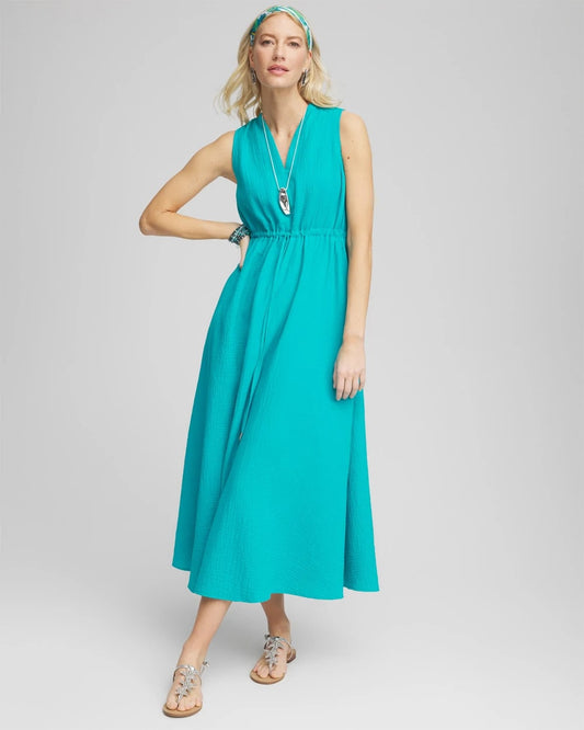 Petite Sleeveless Gauze Maxi Dress - Chico's