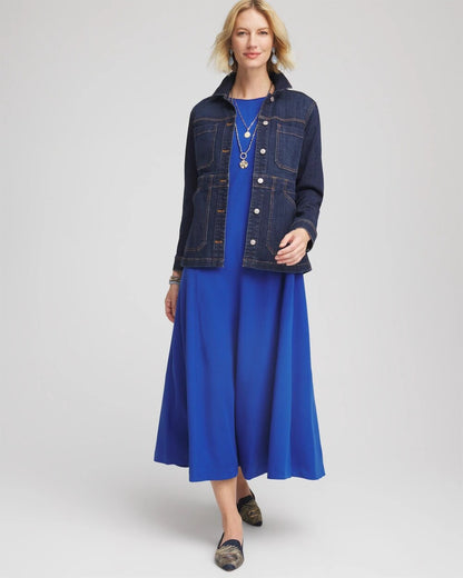 Petite Seamed Crepe Maxi Dress - Chico's
