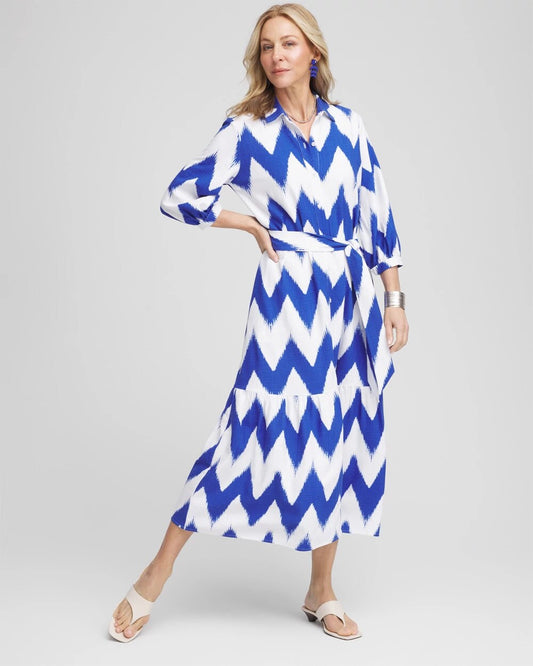 Petite Chevron Striped Shirtdress - Chico's