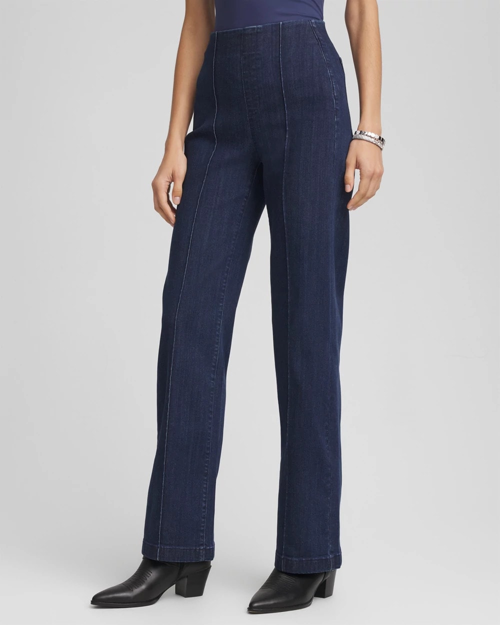 Petite Pull-On Wide-Leg Trouser Jeans - Chico's