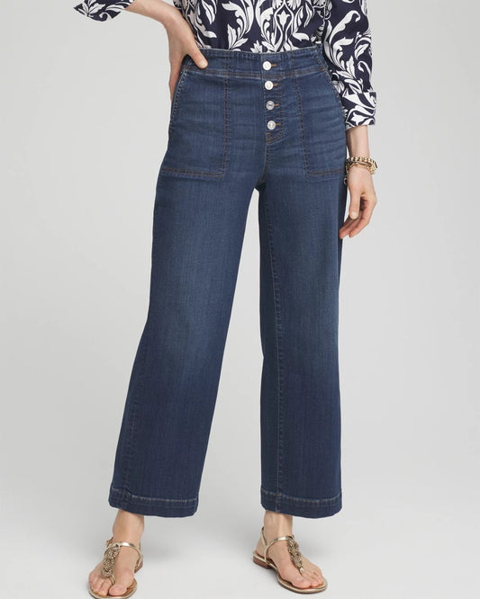 Petite Pull-on Wide Leg Cropped Pants - Chico's