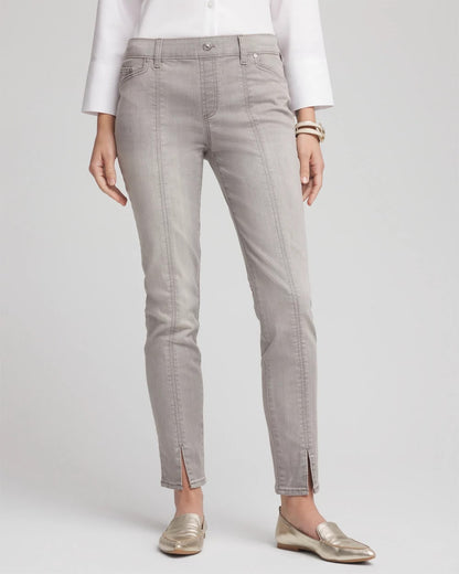 Petite Silver Pull-On Slim Ankle Jeggings - Chico's