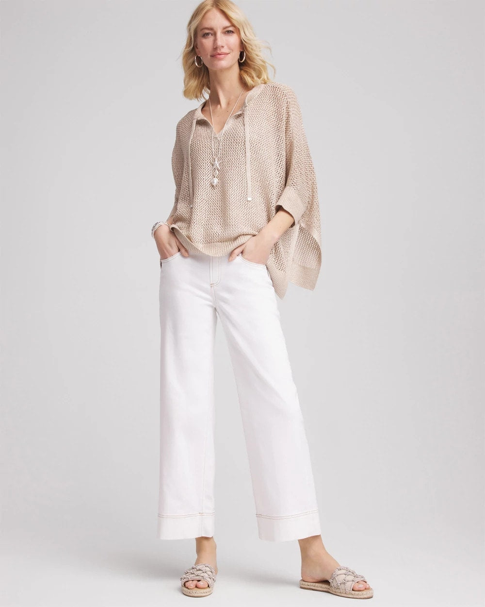 Petite No Stain Pull-On Wide Leg Cropped Jeans - Chico's
