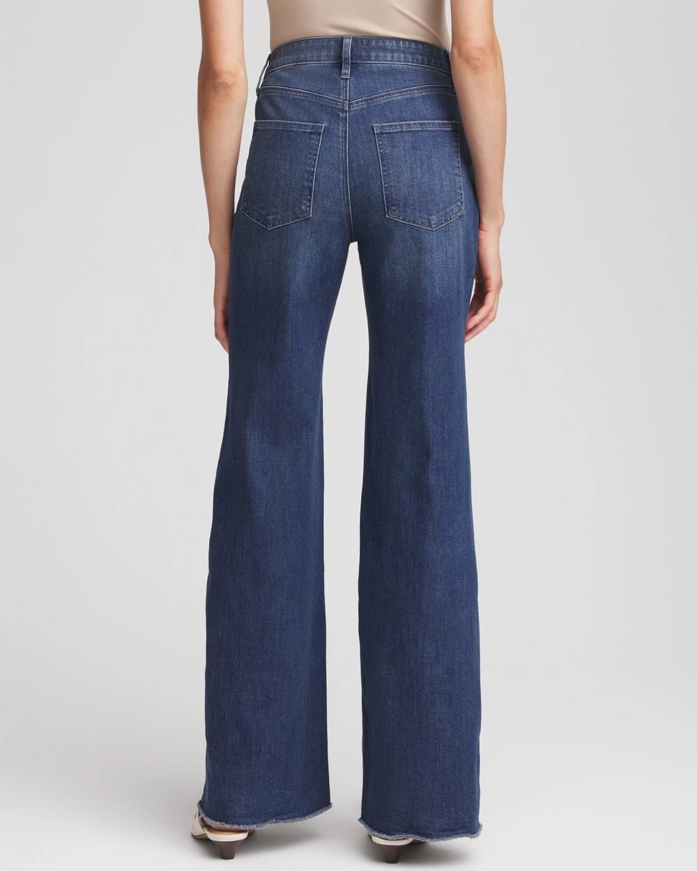 Petite Embellished Frayed Flared-Leg Jeans - Chico's