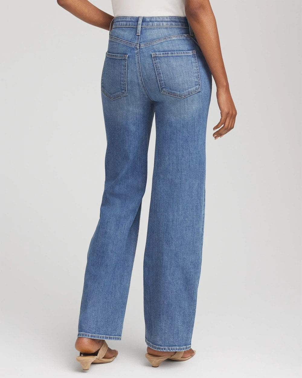 Petite Appliqué High-Rise Wide-Leg Jeans - Chico's