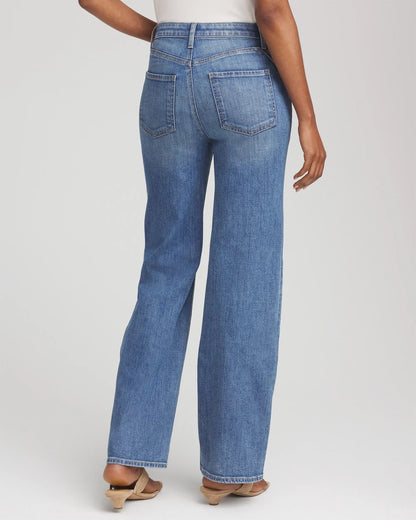 Petite Appliqué High-Rise Wide-Leg Jeans - Chico's