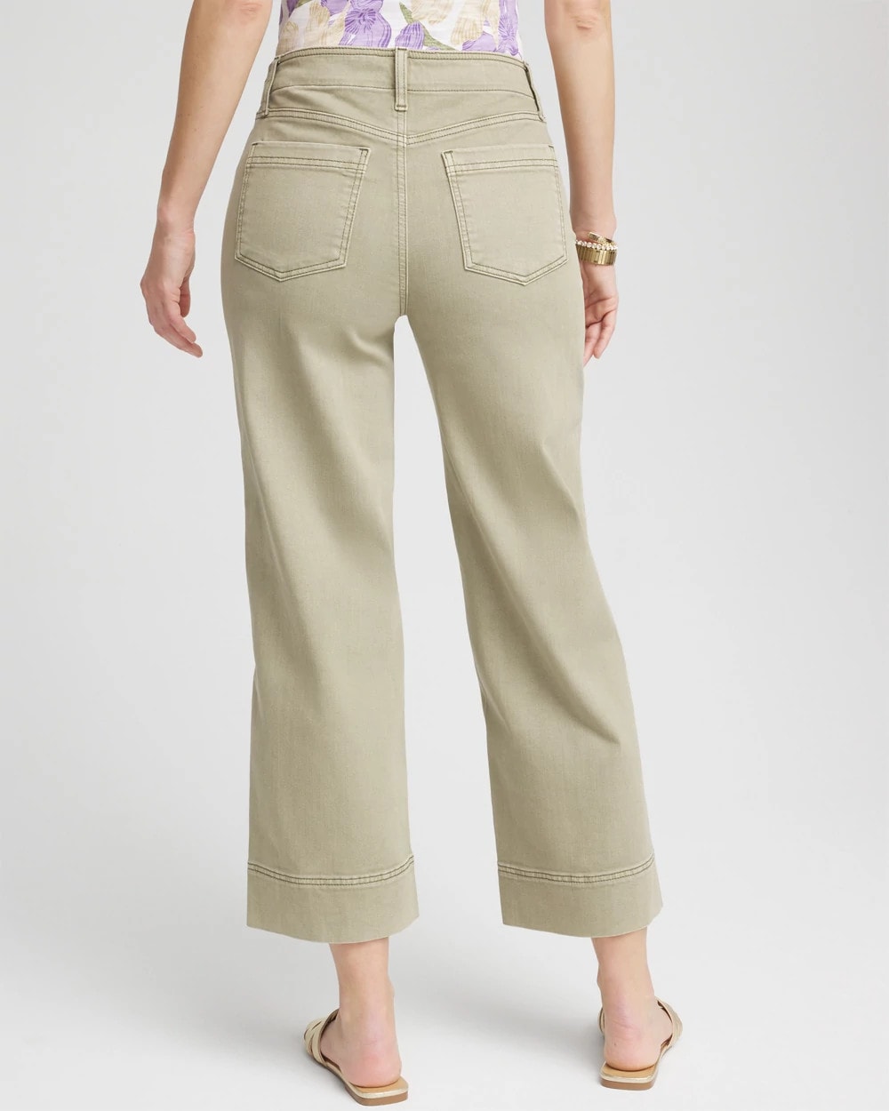 Petite Pull-On Wide-Leg Cropped Jeans - Chico's