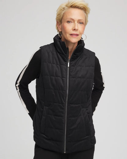 Zenergy® Reversible Velvet Puffer Vest - Chico's