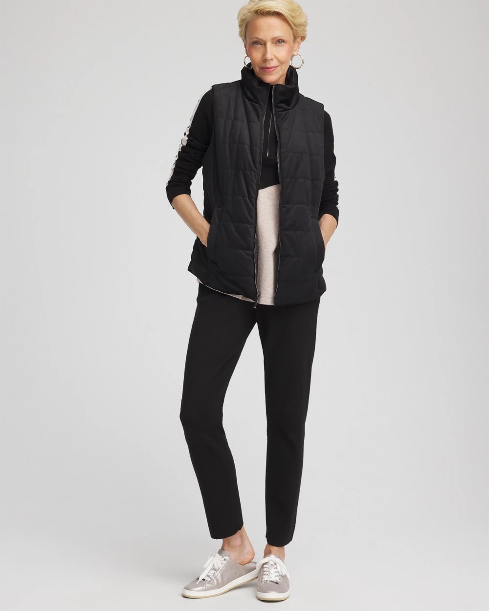Zenergy® Reversible Velvet Puffer Vest - Chico's