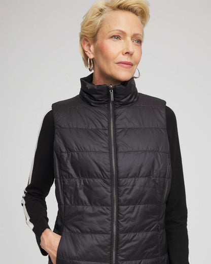 Zenergy® Reversible Velvet Puffer Vest - Chico's