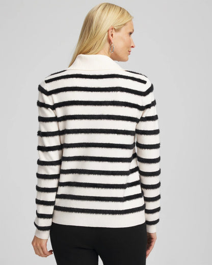 Zenergy® Luxe Eyelash Striped Sweater - Chico's